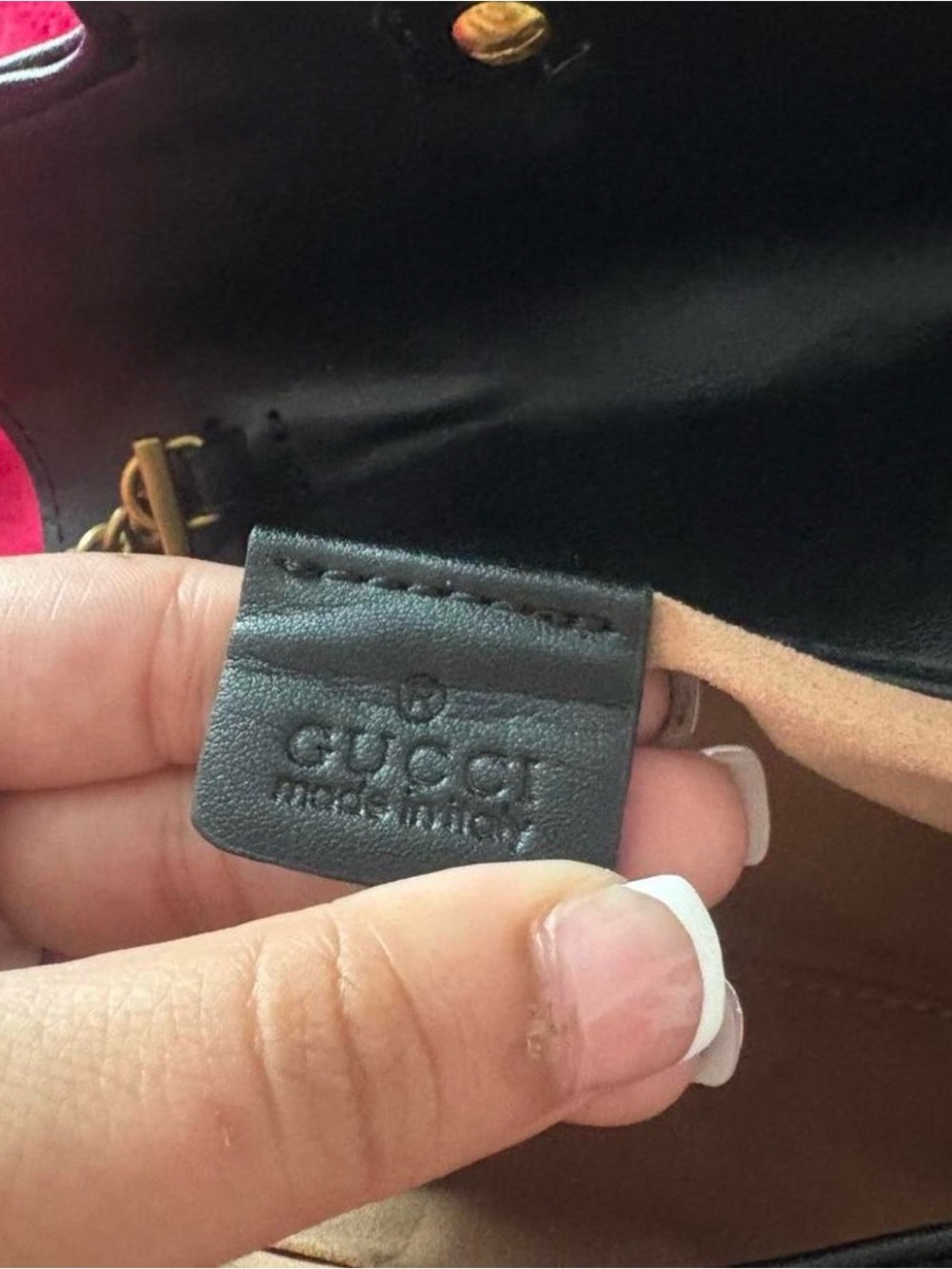 Gucci Black Matelassé Mini Shoulder Bag with Gold GG - Picture 7 of 8